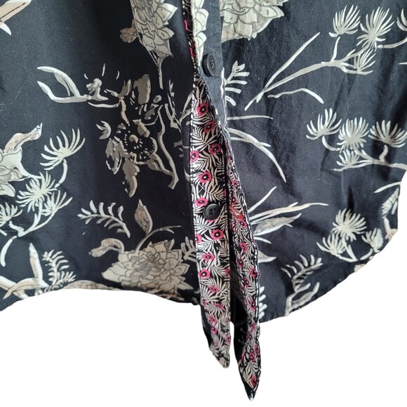 Men's English Laundry Black button floral short sleeve shirt Size S - Picture 3 of 8